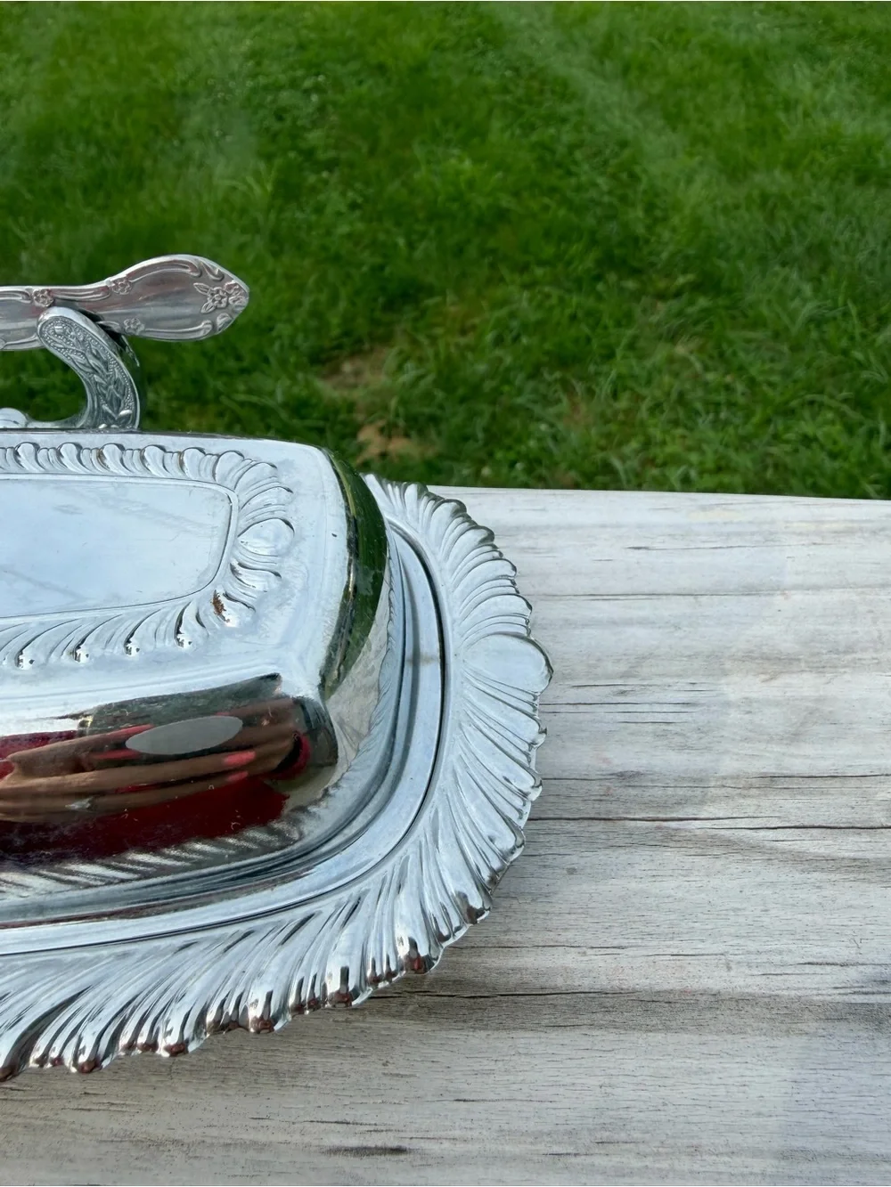 Vintage IRVINWARE Silver Plated Butter Dish With Butter Knife